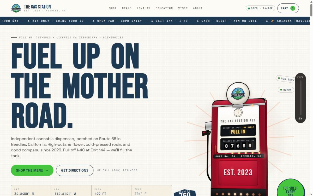 The Gas Station 760 website