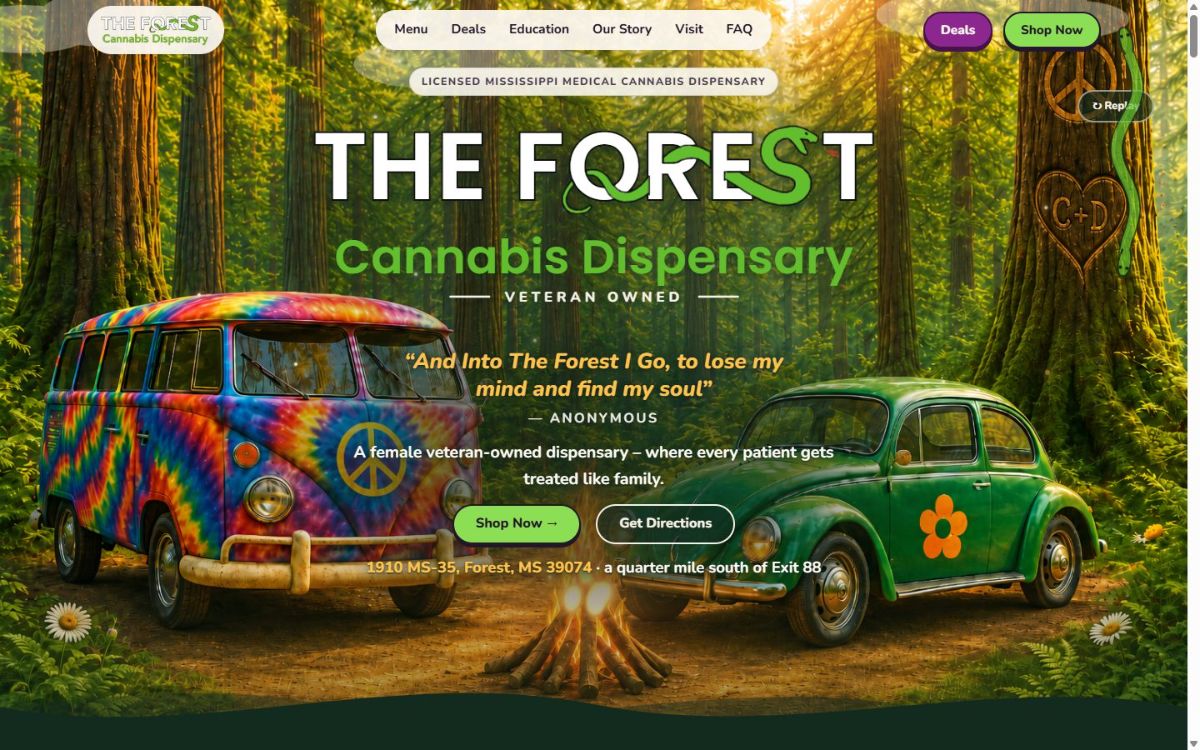 The Forest Cannabis Dispensary website